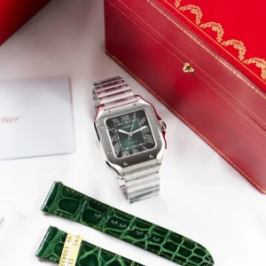 Cartier Santos Medium Green Dial