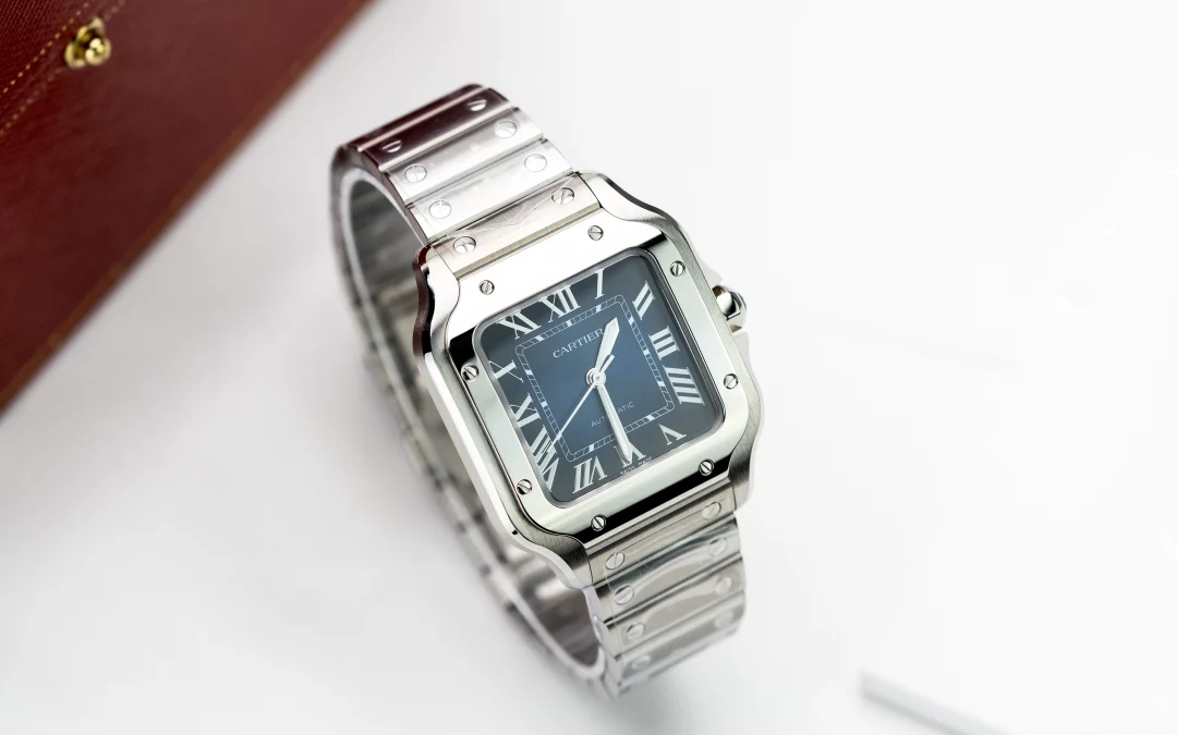 Cartier Santos Medium Blue Dial