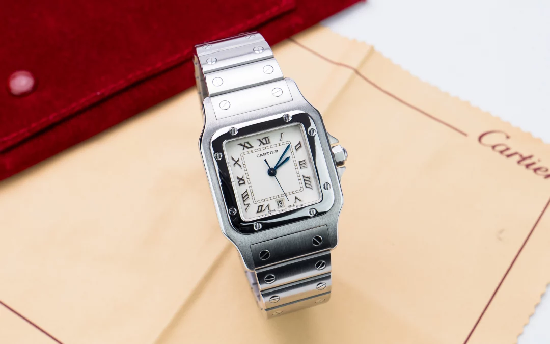 Cartier Santos Galbee White Roman